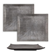 SUSHI TELLER (2-tlg.) - Schwarz, Keramik (23.4/3.8/26cm) - Intirilife