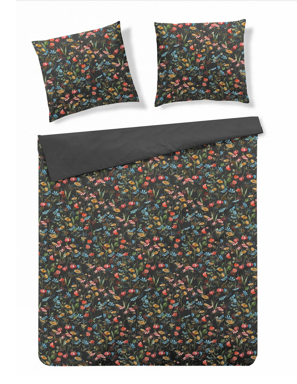 BETTWÄSCHE Rameriss - Schwarz, Textil (200/220cm) - home&you