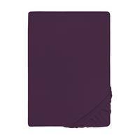 SPANNBETTTUCH Jersey dunkel violett, 180x200 cm - 200x220 cm - Violett, Textil (200/220cm) - biberna