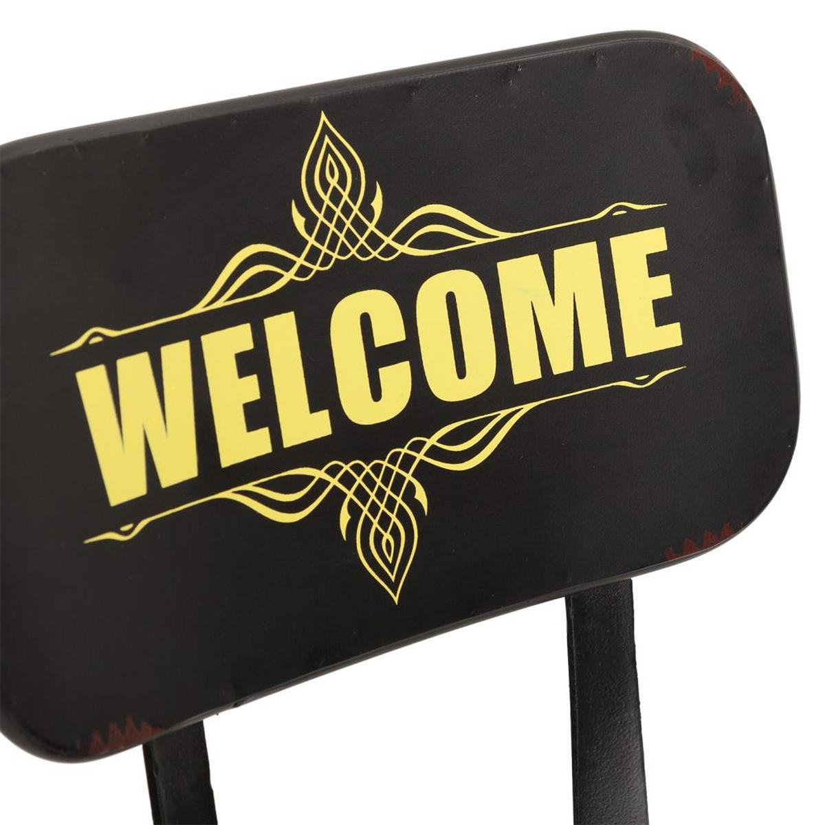 HOCKER aus Metall, schwarz, 46x40x100cm - Schwarz, Metall (46/100/40cm) - Wanderlust