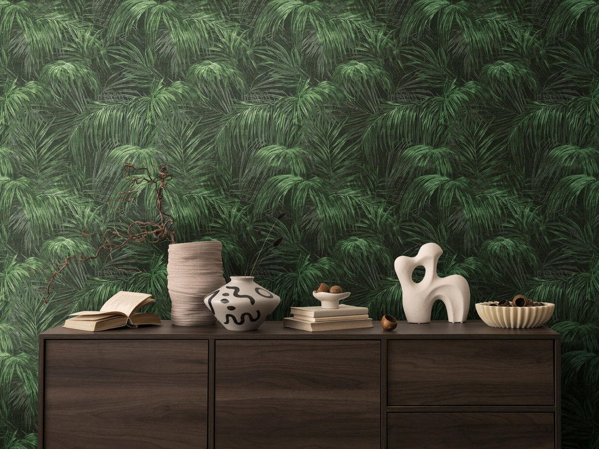 VLIESTAPETE Grün 53/1005 cm - Grün, Textil (53/1cm) - KUNSTLOFT