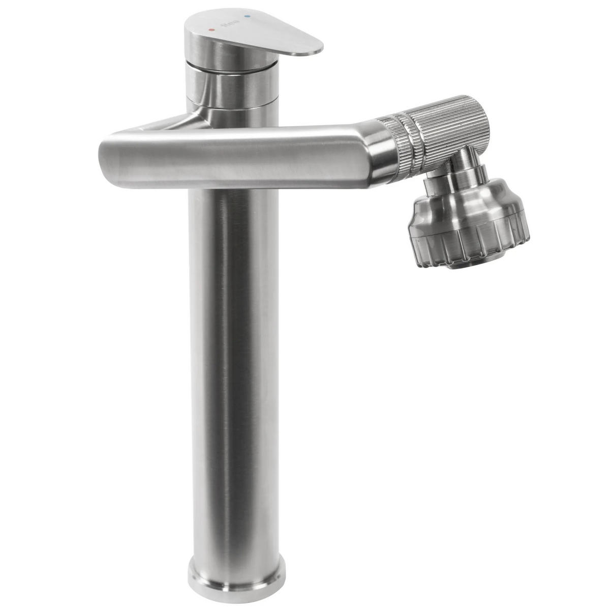 WASCHBECKENARMATUR Rea Paco Nickel Brush Inox High - Nickelfarben, Metall (9.5/31/21cm) - REA