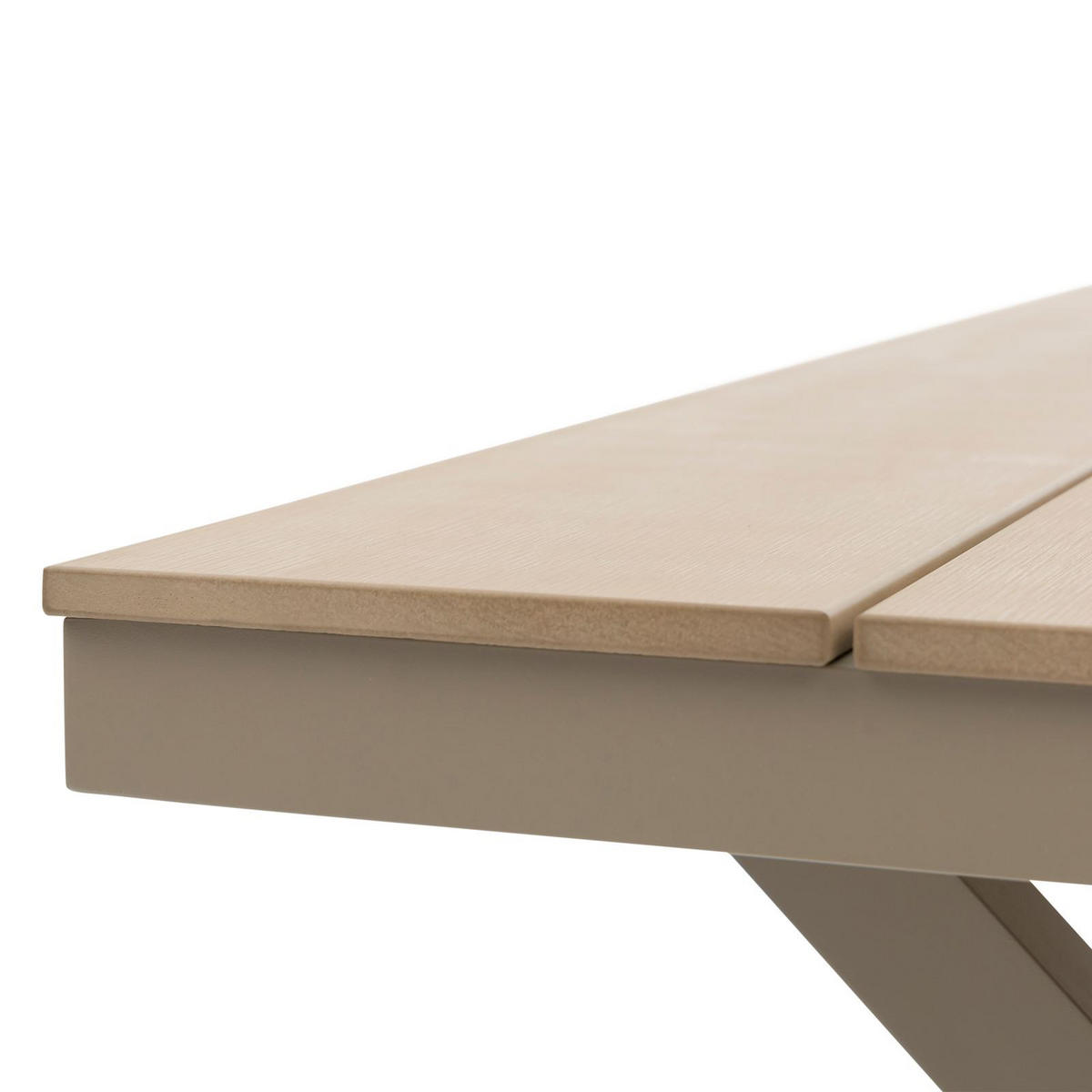 GARTENTISCH ISOLA - Hellbraun, Metall (89/150/76cm) - IDIMEX