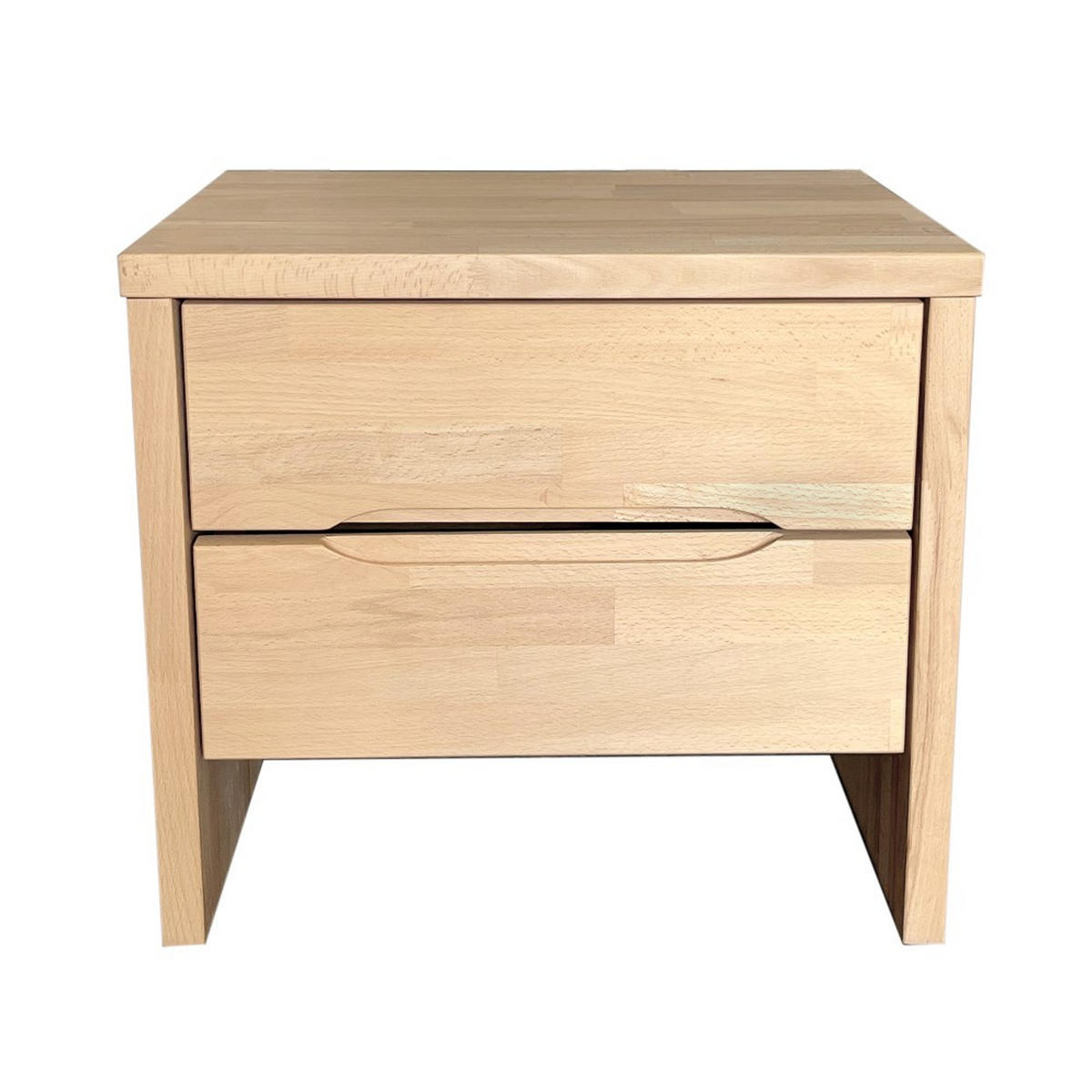 NACHTTISCH mit 2 Schubladen/ Nachttisch 35x45x40cm - Massivholz Buche geölt - Naturfarben, Holz (45/40/35cm) - Weber Industries