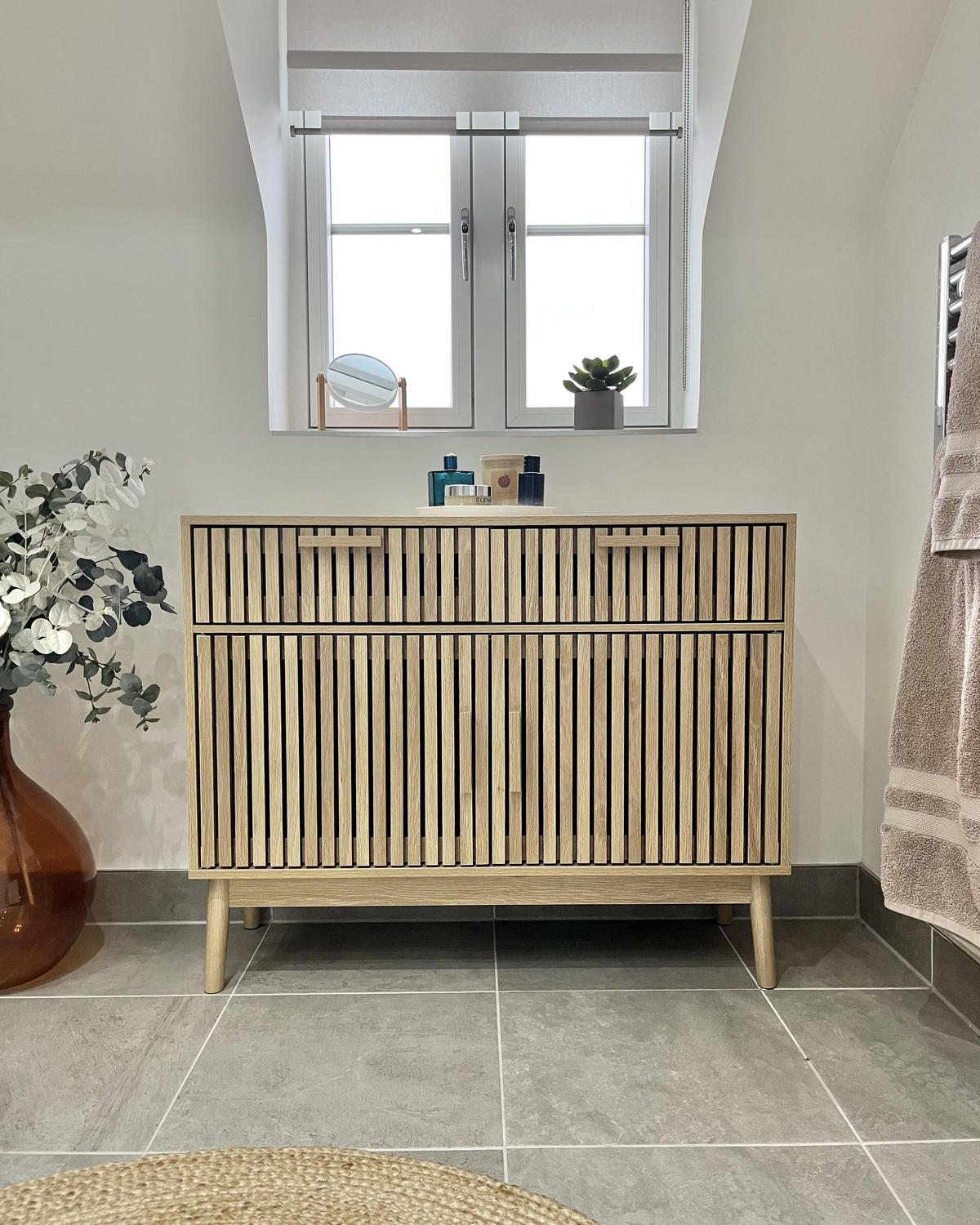 SIDEBOARD mit 2 Türen Hellbraun Lynwood - Braun, Holzwerkstoff (100/80/35cm) - Beliani