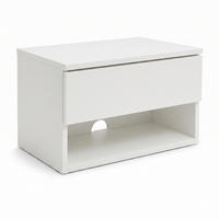 WAND-NACHTTISCH mit Schublade und Regal 40/30/21,5 cm - Weiß, Holzwerkstoff (30/21.5/40cm) - SCENA LIVING