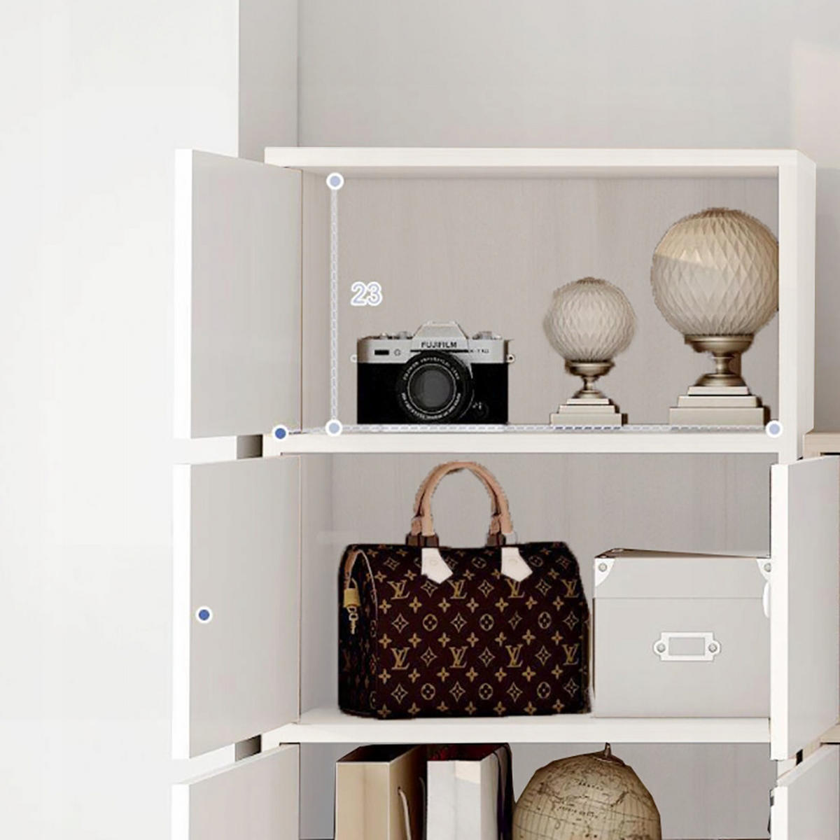 STANDREGAL , weiß, 78/30/40 cm - Weiß, Holz (40/78/30cm) - MUVU