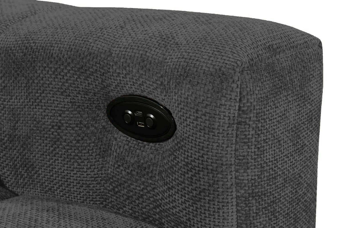 ECKSCHLAFSOFA mit elektronische Sitztiefenverstellung - Schwarz, Kunststoff/Textil (297/170cm) - ed exciting design