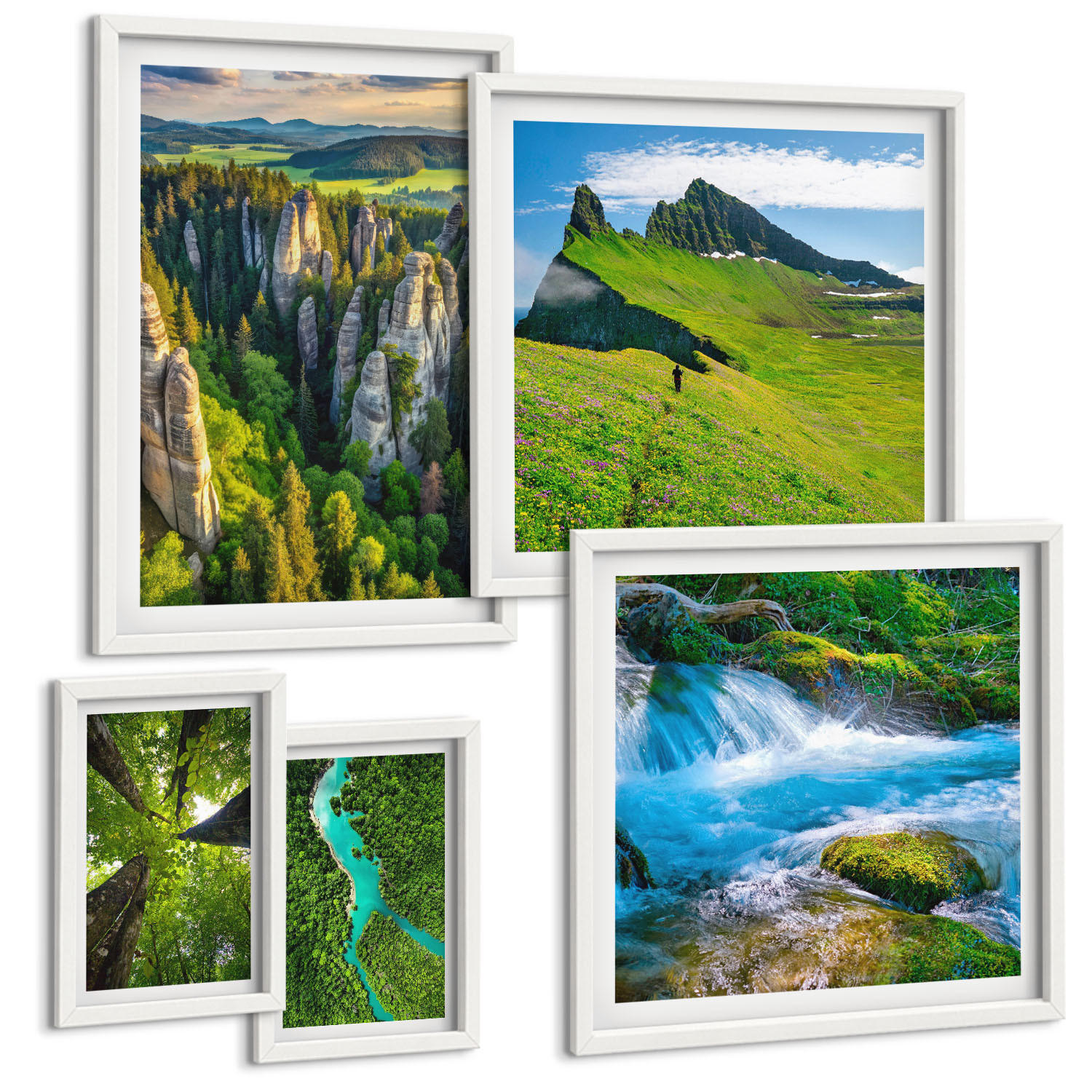 Tulup Bilder Weiß 40x60 cm