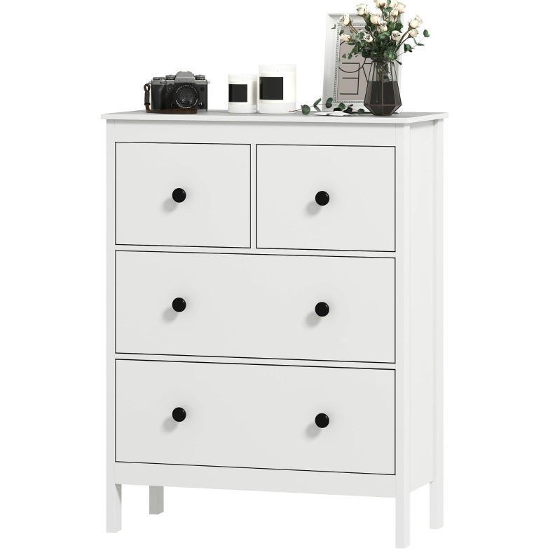 Okmyhome Kommode Weiß 35x97x74 cm
