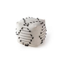 POUF Bo - Beige, Textil (45/45/45cm) - KUNSTLOFT