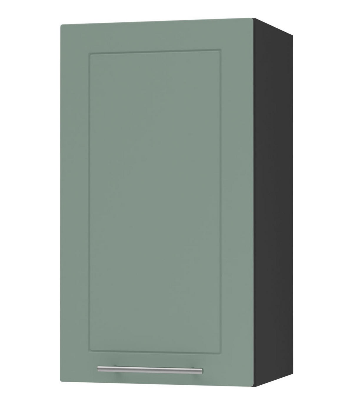 KÜCHENHÄNGESCHRANK Kvantum W2/40 Mint Matt / Schwarz Matt 40 / 32,5 / 72cm - Schwarz/Mintgrün, Holz/Holzwerkstoff (40/72/32.5cm) - Feldmann-Wohnen