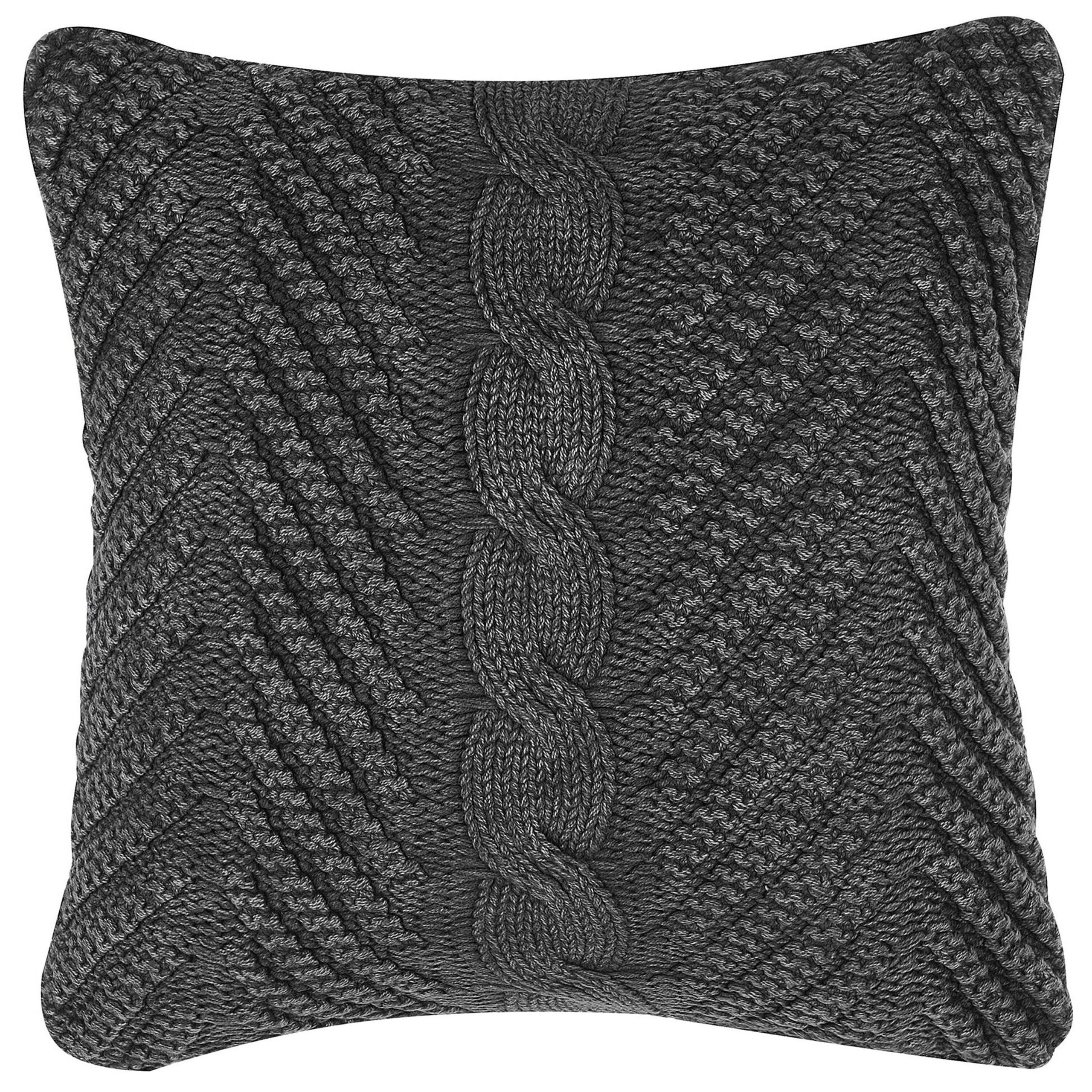 DEKOKISSEN Dunkelgrau 45/45 cm Konni - Dunkelgrau, Naturmaterialien/Textil (45/45cm) - Beliani