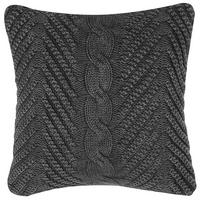 DEKOKISSEN Dunkelgrau 45/45 cm Konni - Dunkelgrau, Naturmaterialen/Textil (45/45cm) - Beliani