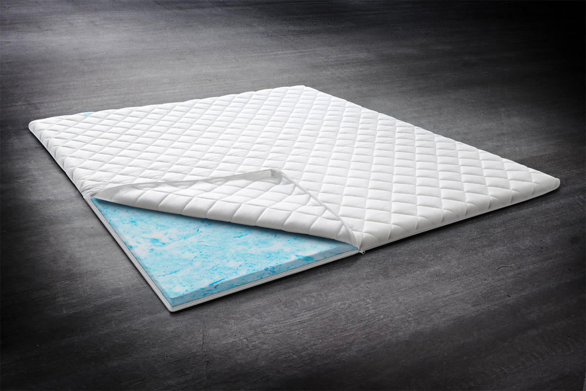 TOPPER GEL-SCHAUM SOLO Weiß - Weiß, Textil (200/200cm) - KAWOLA
