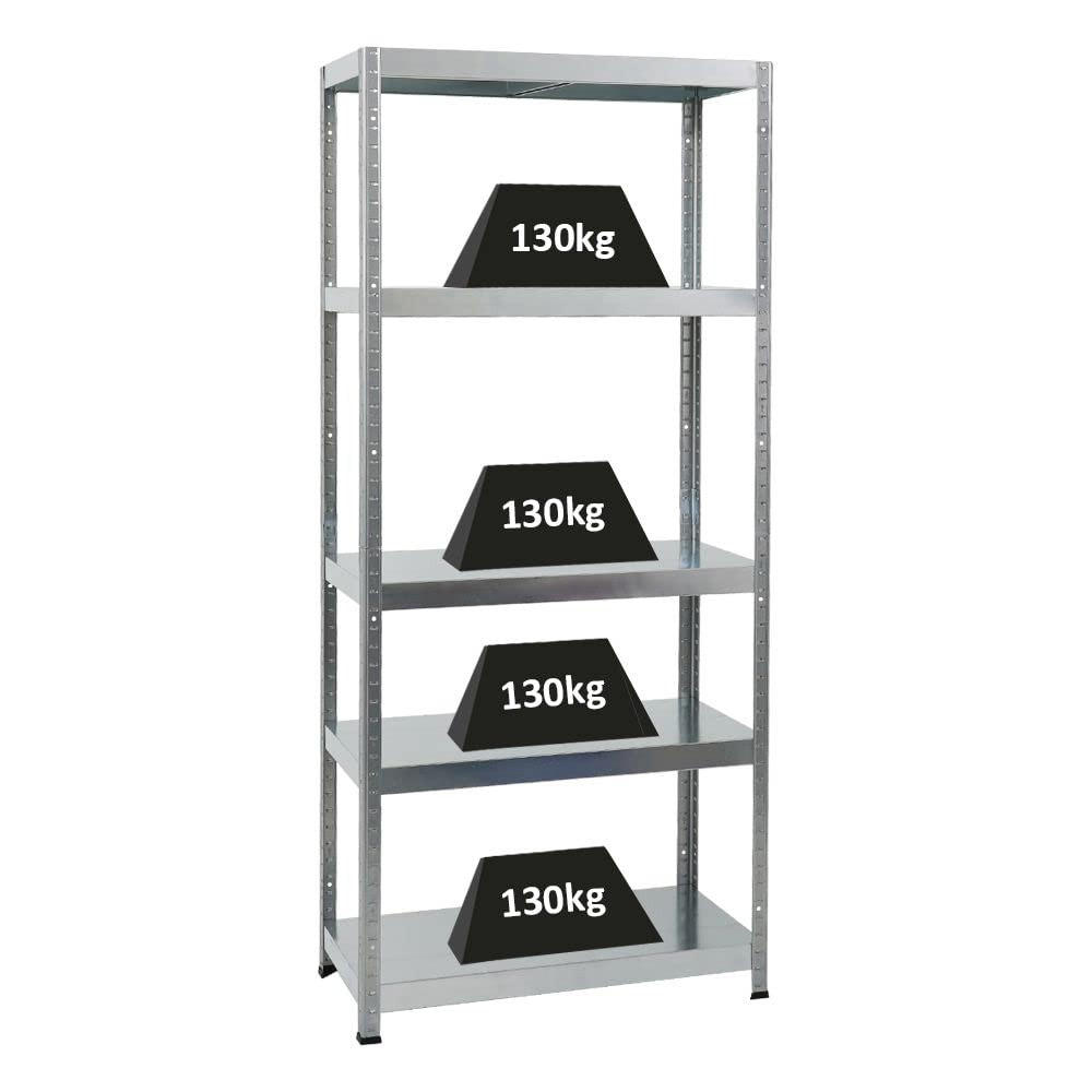 Proregal Schwerlastregal Silber 80x180x40 cm