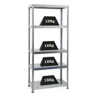 SCHWERLASTREGAL Steel Eagle 180x80x40 cm Fachlast 130 kg Verzinkt - Silberfarben, Metall (80/180/40cm) - PROREGAL