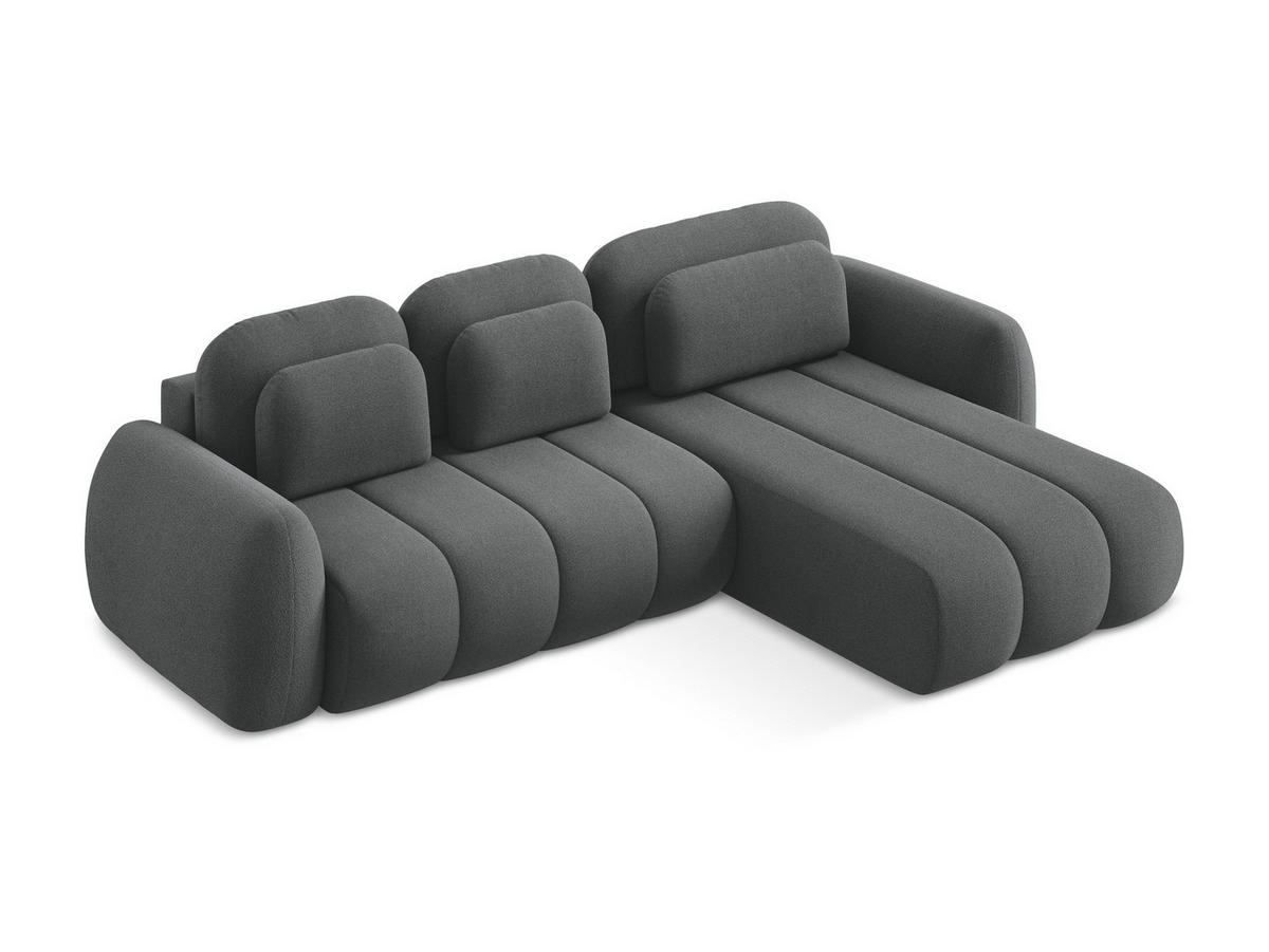 4-SITZER-SOFA Chenille Stoff Creme - Creme/Schwarz, Holzwerkstoff/Kunststoff (244/70/102cm) - LaMiaSofa