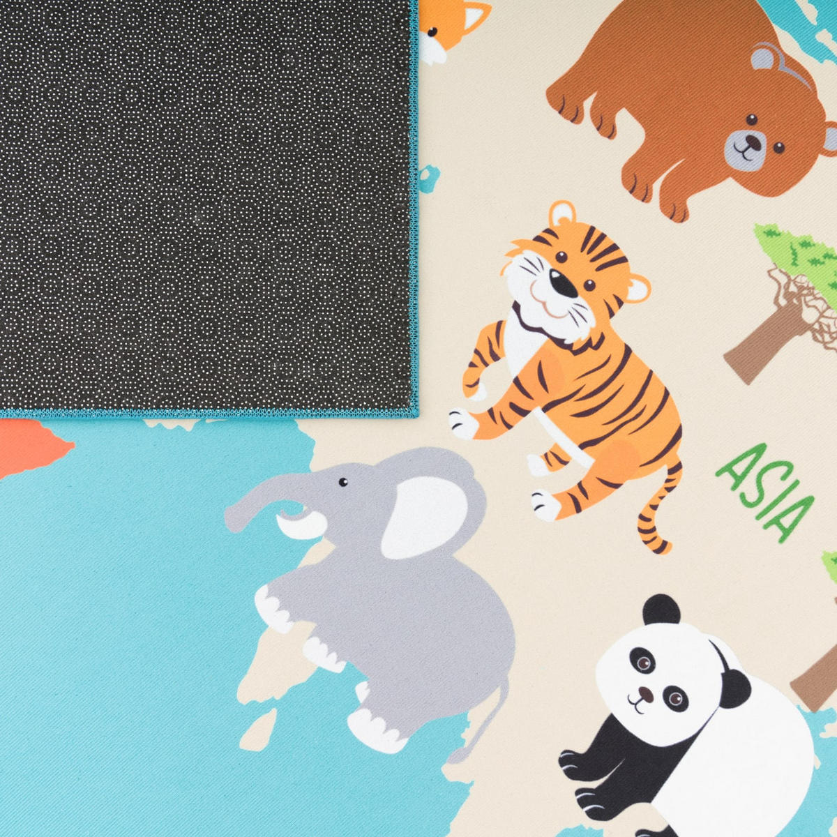 KINDERTEPPICH Türkis 200 x 200 cm - Türkis, Kunststoff (200/200cm) - TT Home