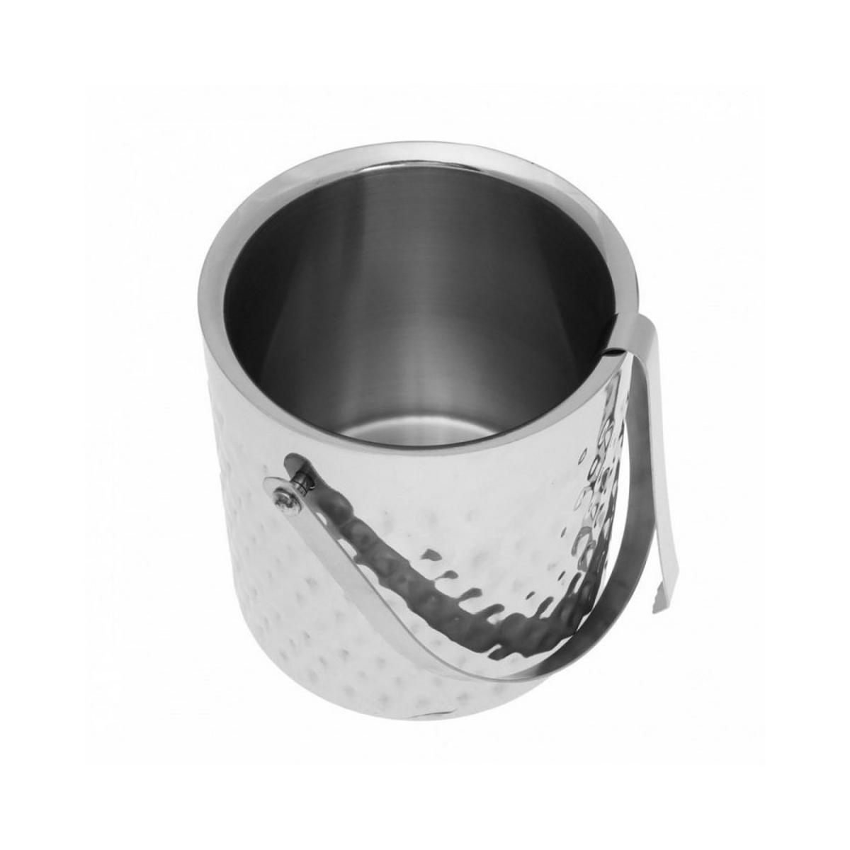 FLASCHENKÜHLER Silber 15/15/18 cm KH1508 - Silberfarben, Metall (15/18cm) - Kinghoff 