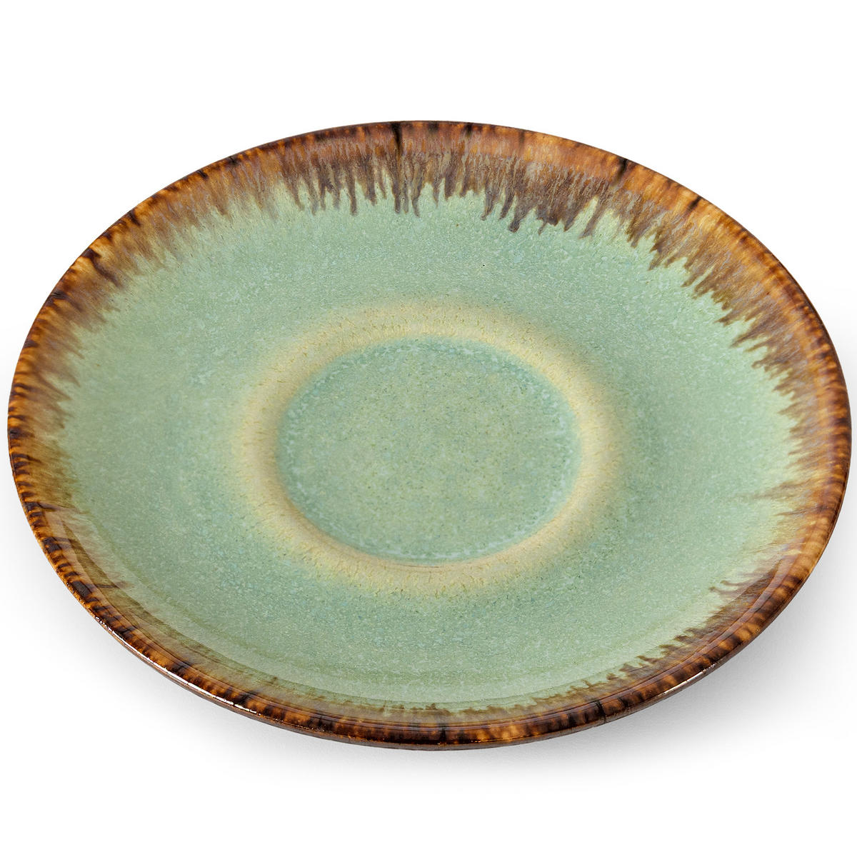 KAFFEETASSE PRIMA, mit Untertasse, 6-tlg, Salbeigrün - Salbeigrün, Keramik (11/7/9cm) - KONSIMO®
