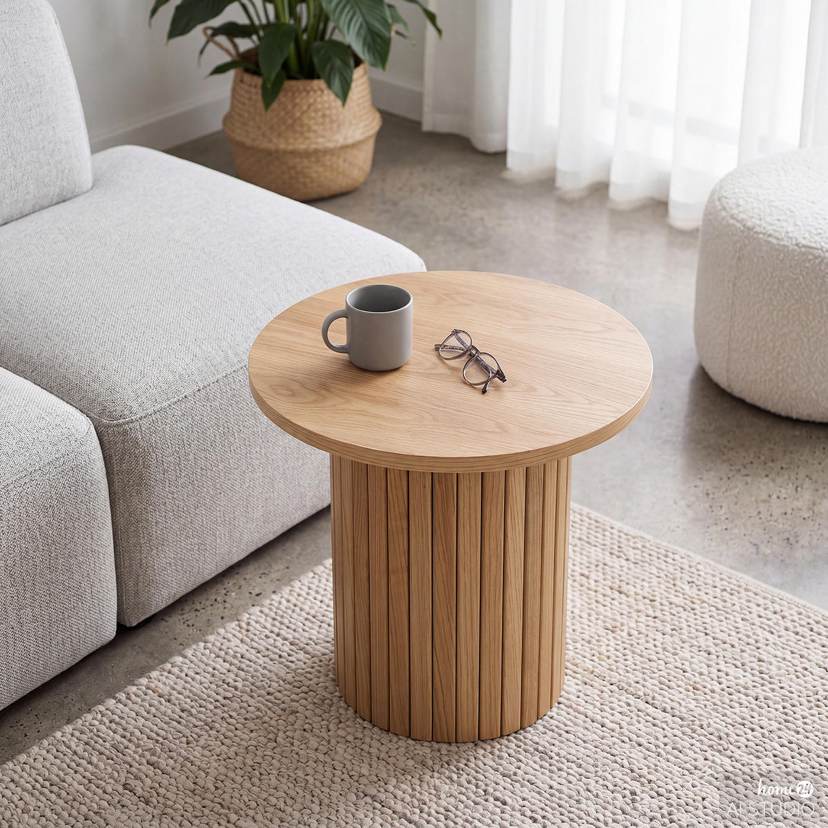 BEISTELLTISCH - Holzwerkstoff - 50 cm - Eichefarben, Holzwerkstoff (50/50/40cm) - home24