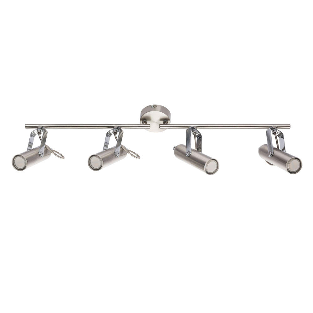 LED DECKENLEUCHTE Chrom Silber matt - Silberfarben, Metall (68/8/16cm) - Globo Lighting