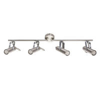 LED DECKENLEUCHTE Chrom Silber matt - Silberfarben, Metall (68/8/16cm) - Globo Lighting