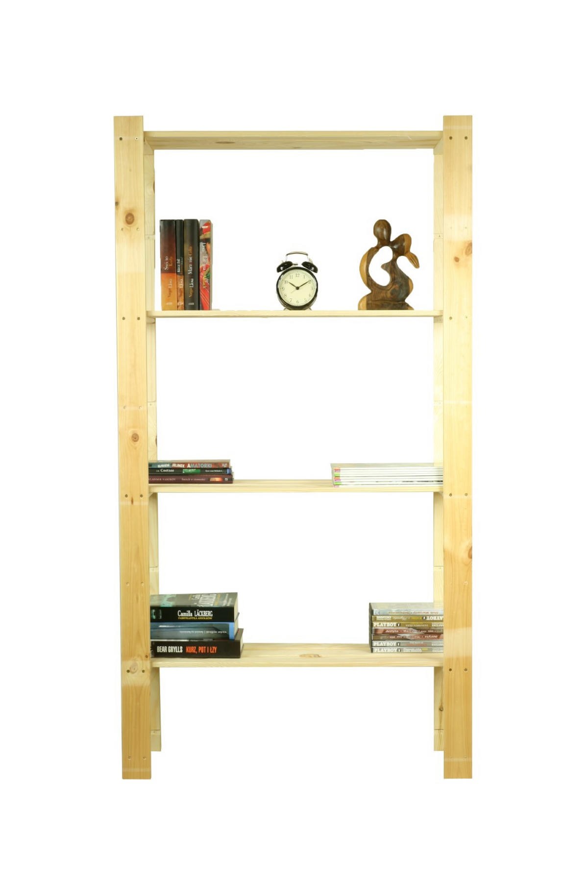 HOLZREGAL PINEPEAK 150x80x28cm 4 Fachboden 1,2cm dickes Kiefernholz Natur - Naturfarben, Holz (80/150/28cm) - PROREGAL