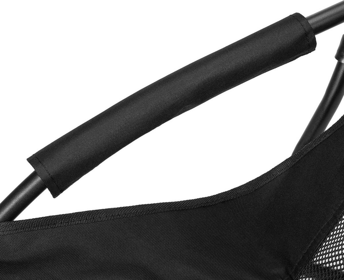 GARTENSTUHL mit Kissen, Klappbar, tot 120 kg - Schwarz, Textil (50.5/40cm) - Outtec