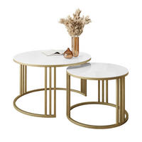 COUCHTISCH 2 in 1 LORI GLASS mit goldfarbenem Fuß - Goldfarben/Weiß, Glas (70/70/47cm) - Lookway