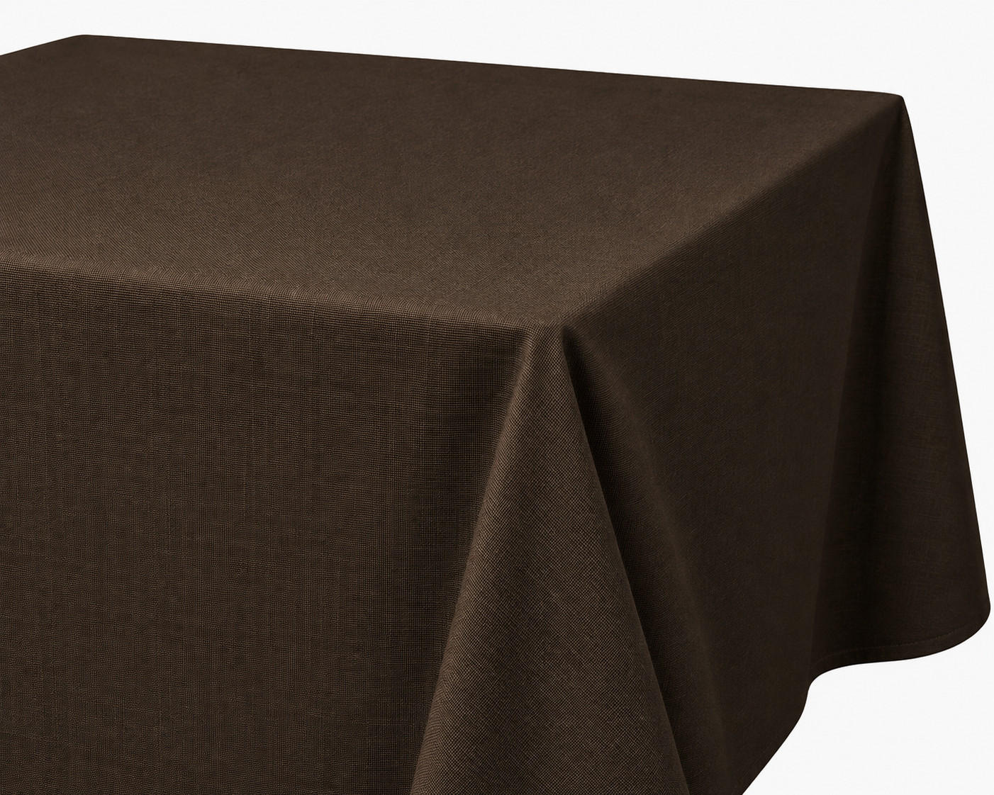 TISCHDECKE Leinenoptik 90/90 cm eckig braun - Braun, Kunststoff (90/90cm) - TiborTex