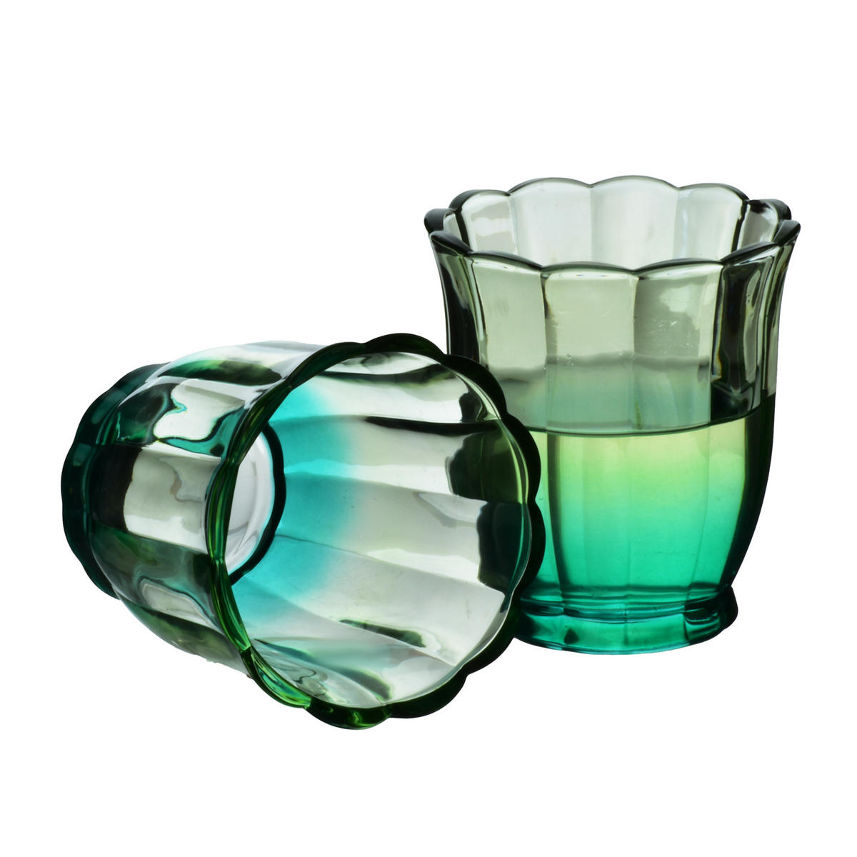 TRINKGLAS Vini Grün 9.5/6/10 cm Glas - Grün, Glas (0.3L) - Mondex