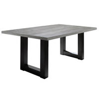ESSZIMMERTISCH Eila 8 200 x 100 x 75 Esstisch Schwarzstahl/Beton - Hellgrau, Holz (200/100/75cm) - 58aufmkessel