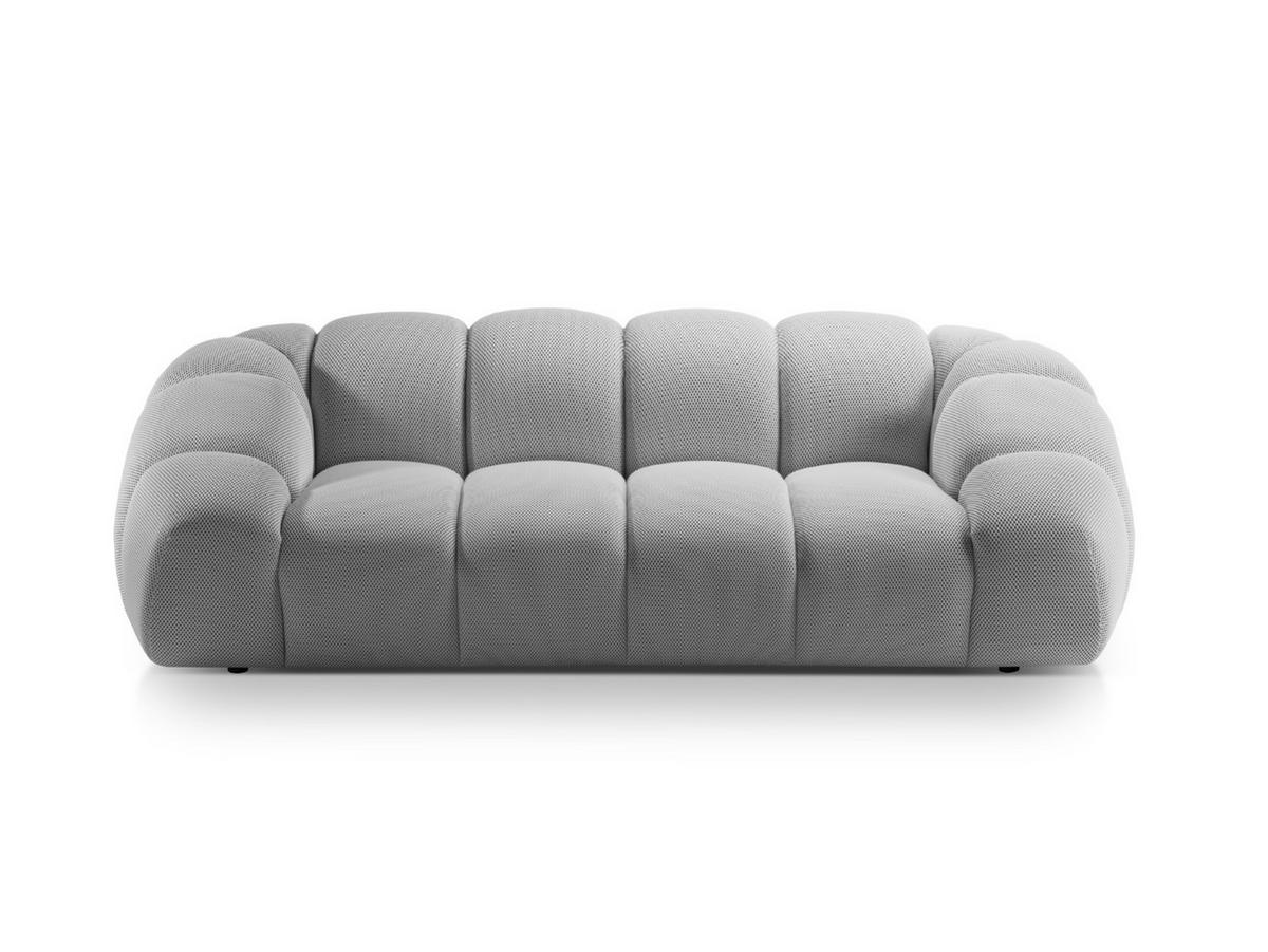 SOFA Diana aus 3D-Stoff silber 3 Sitzplätze - Silberfarben, Textil (114/72/234cm) - Micadoni