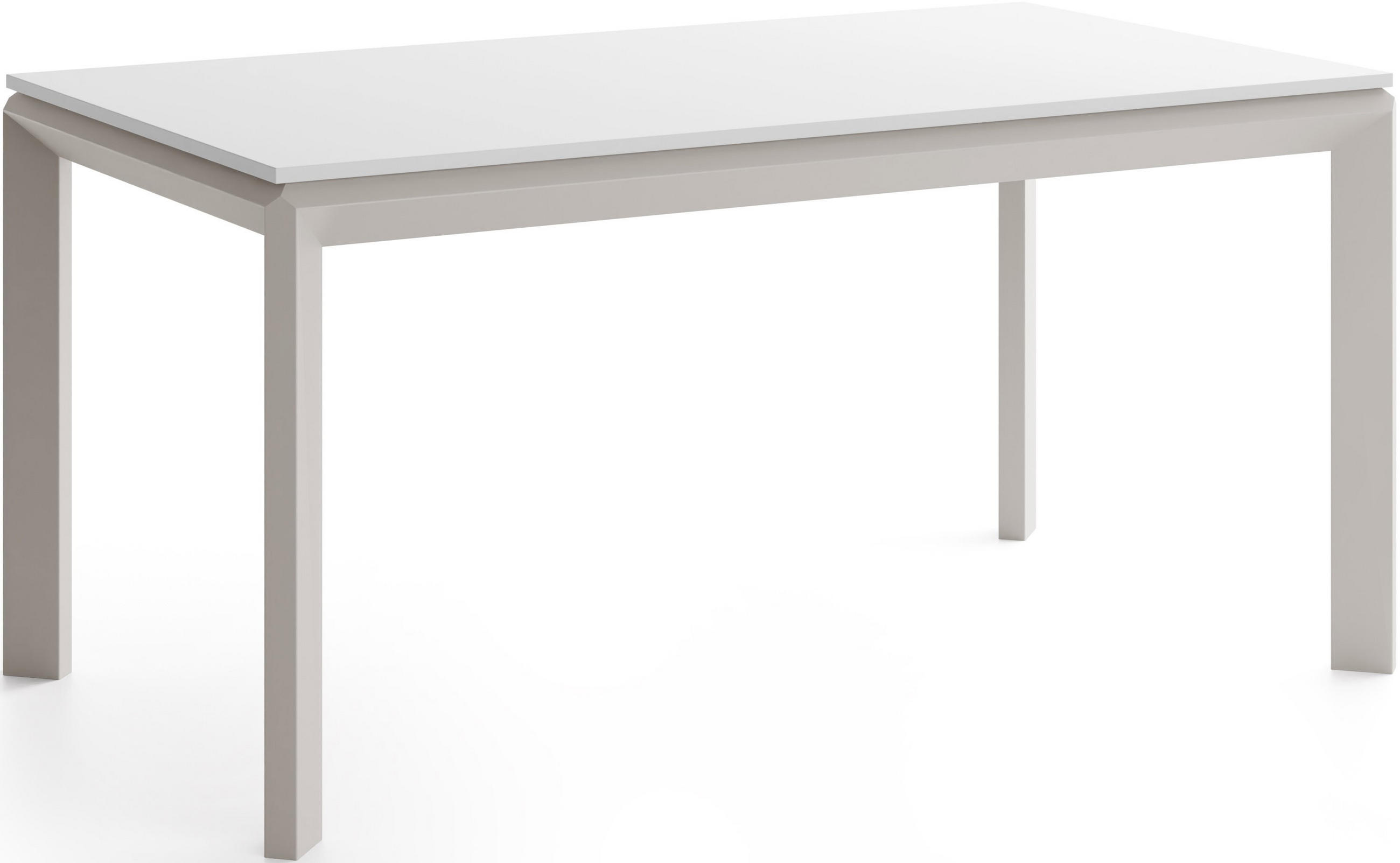 ESSTISCH Elan rechteckig ausziehbar verlängerbar mit Schwarzen Metallbeinen, Weiß 180-270/90/76 cm - Kaschmir/Beige, Holzwerkstoff/Metall (90/270/78cm) - WFL GROUP