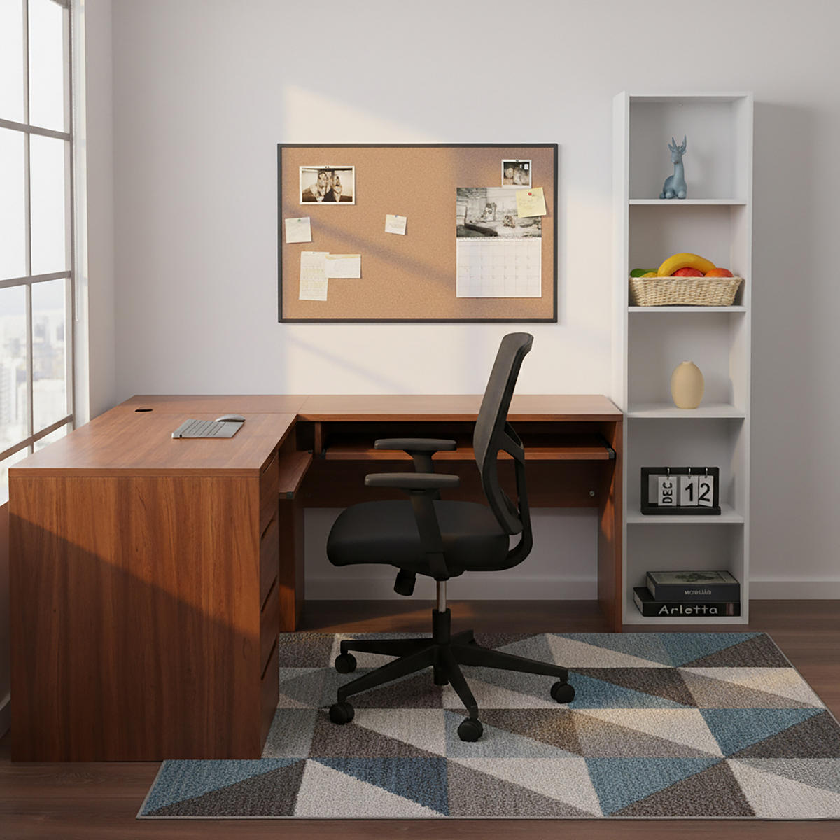 BÜCHERREGAL - Weiß, Holzwerkstoff/Textil (32/132/24cm) - Relaxdays