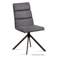 ESSZIMMERSTUHL (2er-Set) Drusy 47x92x60 Schwarz/Grau - Schwarz/Grau, Kunststoff (60/92/47cm) - 58aufmkessel