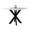 ESSTISCH Paro - Schwarz/Weiß, Holzwerkstoff/Metall (90/90/74cm) - MIRJAN24