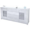 SIDEBOARD Grömitz Weiß Hochglanz - Weiß Hochglanz, Holzwerkstoff (166.5/75.5/35cm) - Vladon