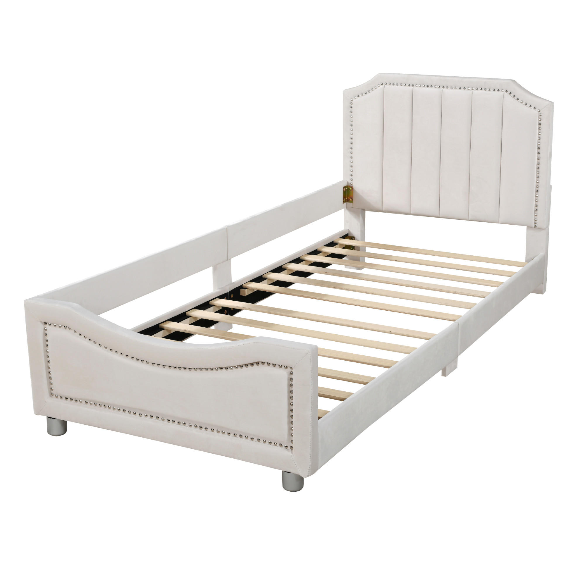 Luhomfu Kindereinzelbett Beige 90x200 cm