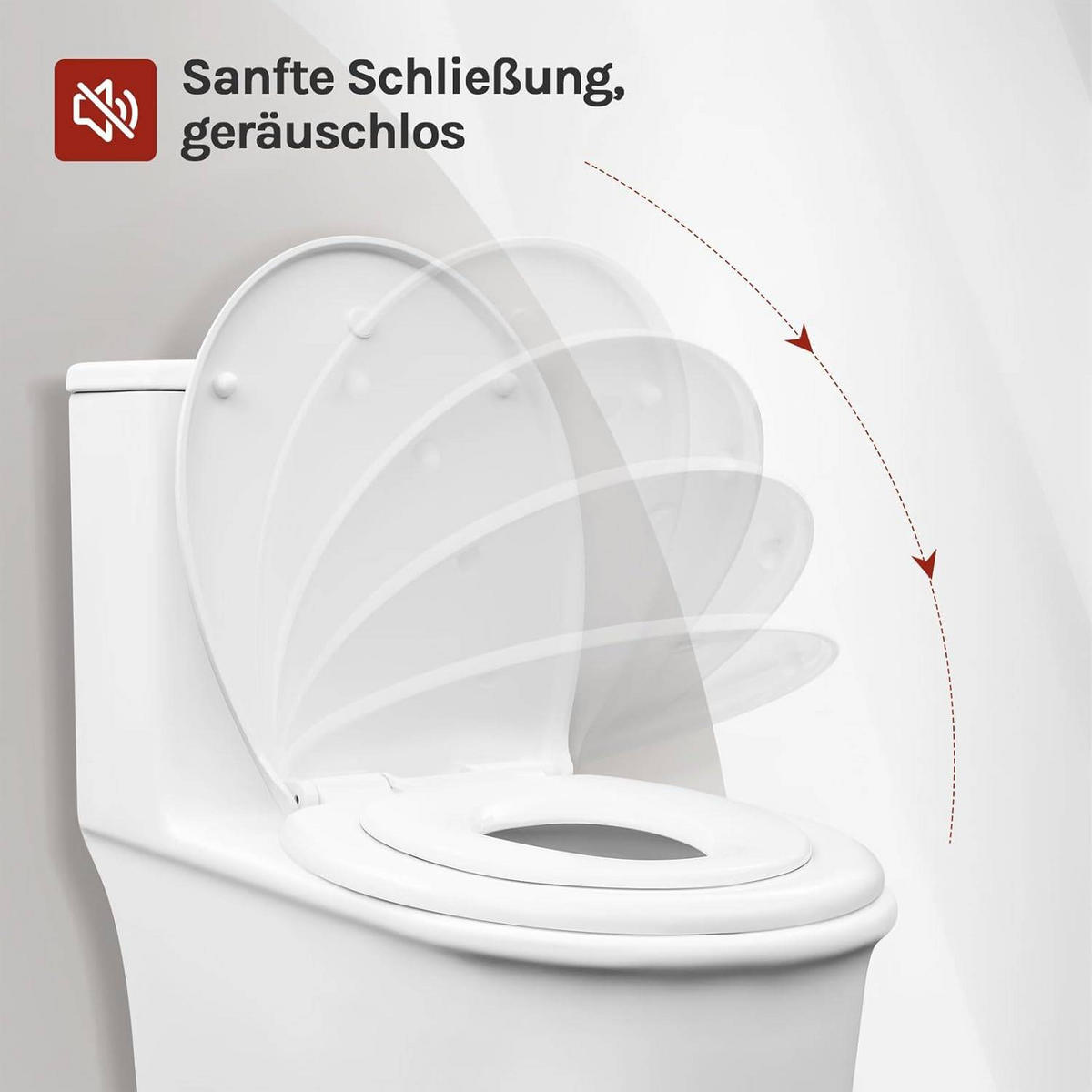 WC SITZ, Toilettendeckel mit integriertem Kindersitz, Oval - Weiß, Kunststoff (37/2.51/44cm) - Woltu