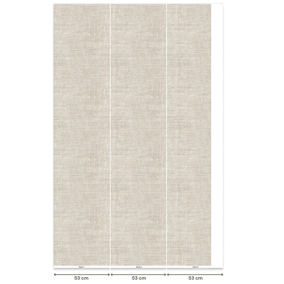 TAPETE - Leinen - Textur - Beige - 140x240 cm - Creme, Papier (140/240cm) - OnlyWow