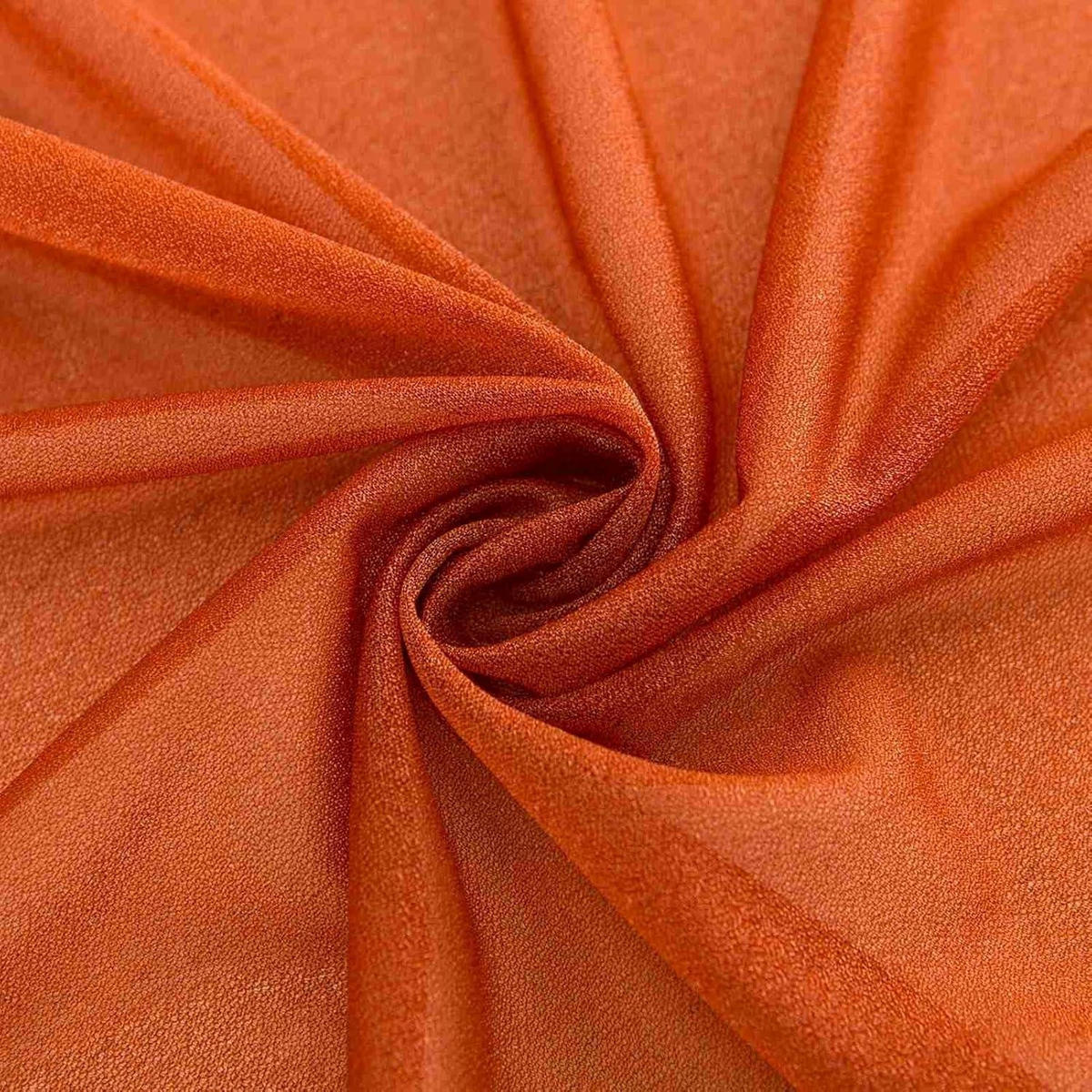 TISCHLÄUFER Chiffon Terracotta 75 x 400 cm - Orange, Textil (75/4/1.5cm)