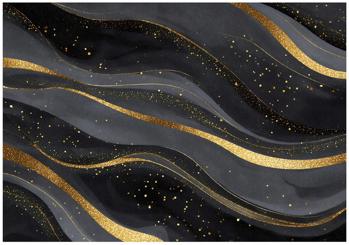 FOTOTAPETE Marmor Abstrakt Schwarz 250x175 cm - Multicolor, Papier (250/175cm) - Wallarena