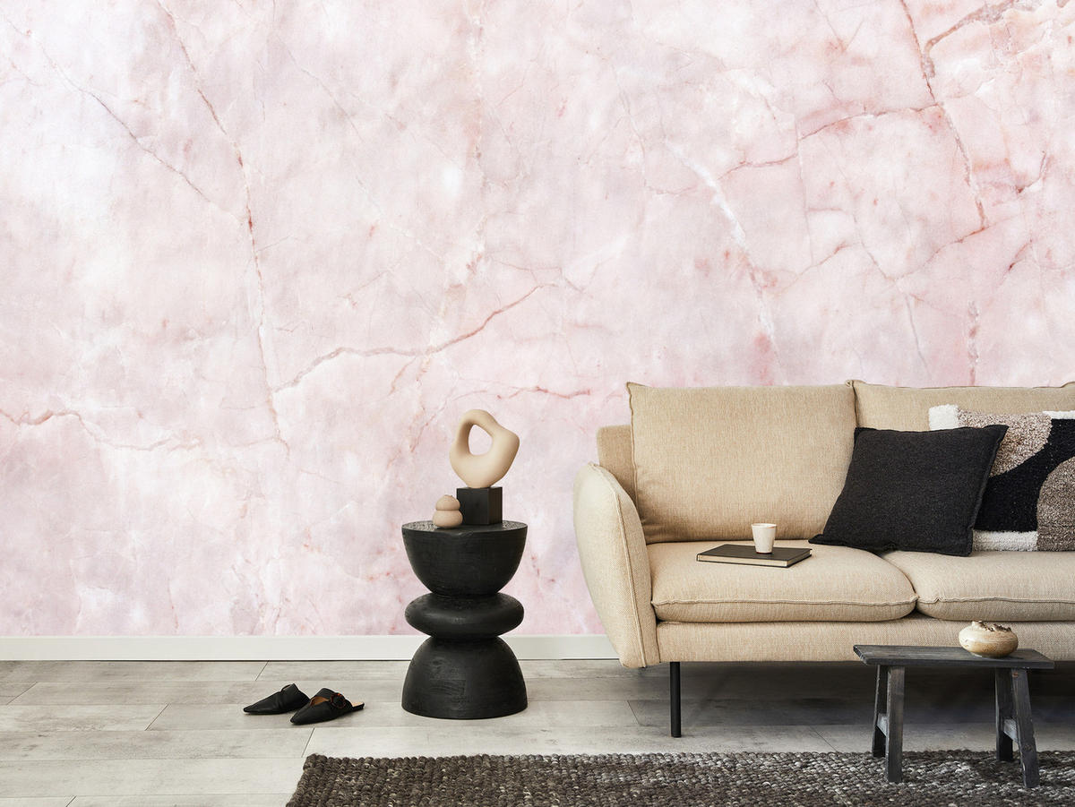 FOTOTAPETA Ružový Mramor Abstrakcia Moderný Vzor 100 x 70 cm - ružová, papier (100/70cm) - Muralo