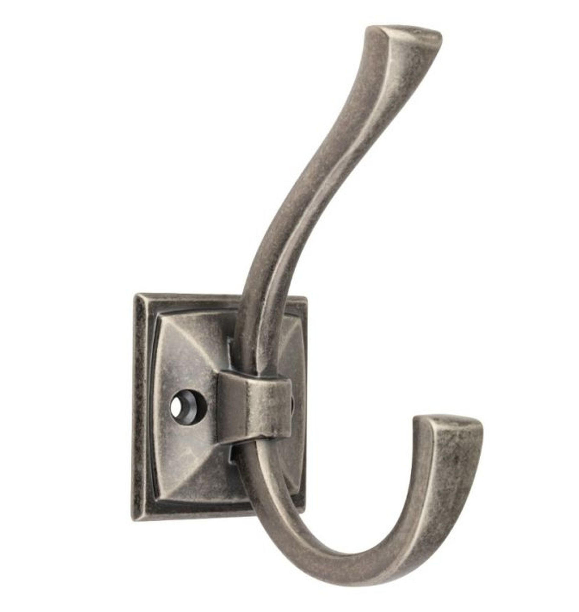 GARDEROBENHAKEN Singo Silber antik Wandmontage Paneel Altsilber Vintage - Silberfarben, Metall (4.6/11.2/11.2cm) - Livingpoint24