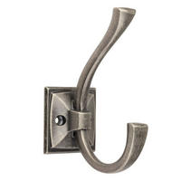 GARDEROBENHAKEN Singo Silber antik Wandmontage Paneel Altsilber Vintage - Silberfarben, Metall (4.6/11.2/11.2cm) - Livingpoint24