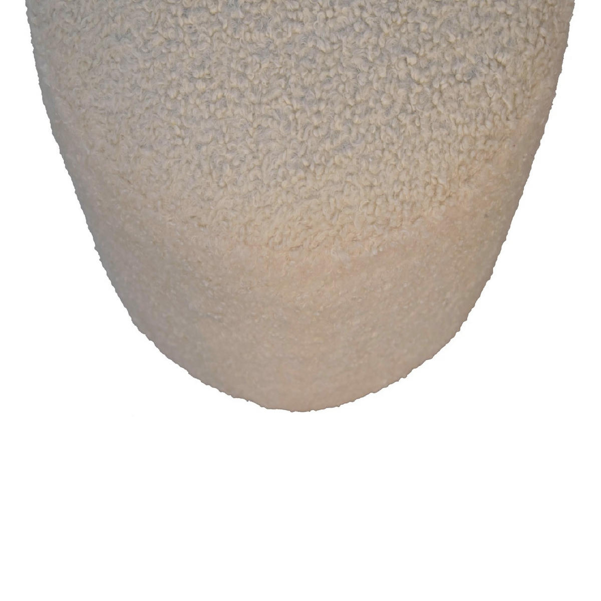 HOCKER aus Bouclé-Stoff - Messingfarben/Braun, Holz/Metall (37/38/37cm) - Artisan Furniture