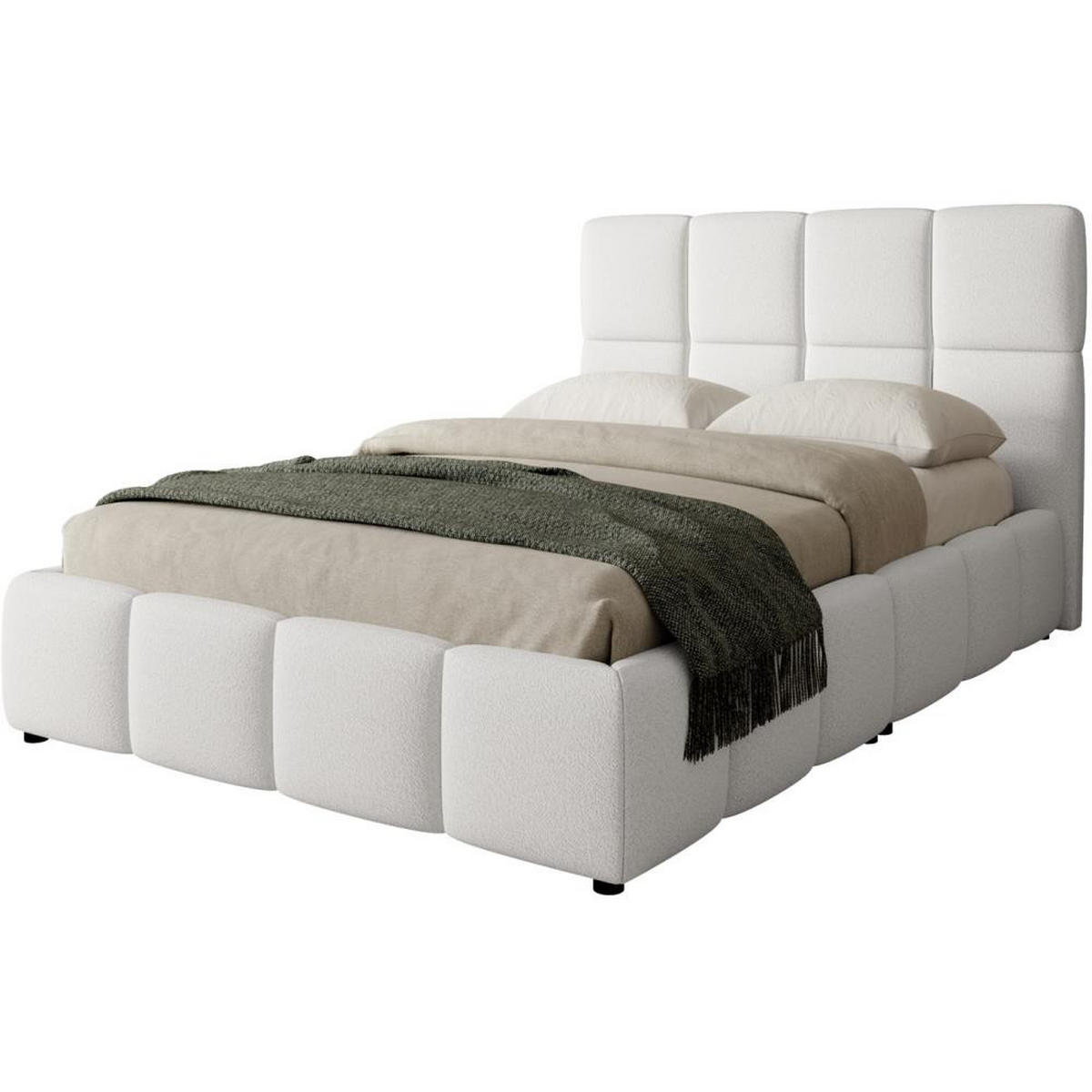 POLSTERBETT Nostro mit Bettkasten 160x200 cm hellbeige - Beige/Schwarz, Textil (160/200cm) - Beautysofa